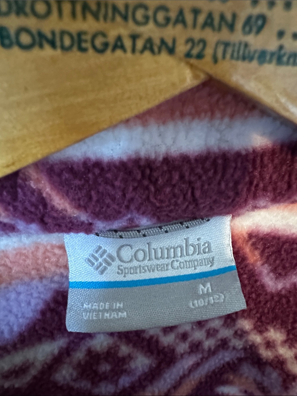 Columbia Purple & Pink Aztec Full-Zip Fleece Jacket Kids M - Picture 4 of 5